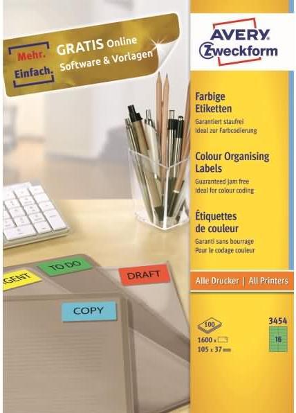 Actual product image Avery Farbige labels