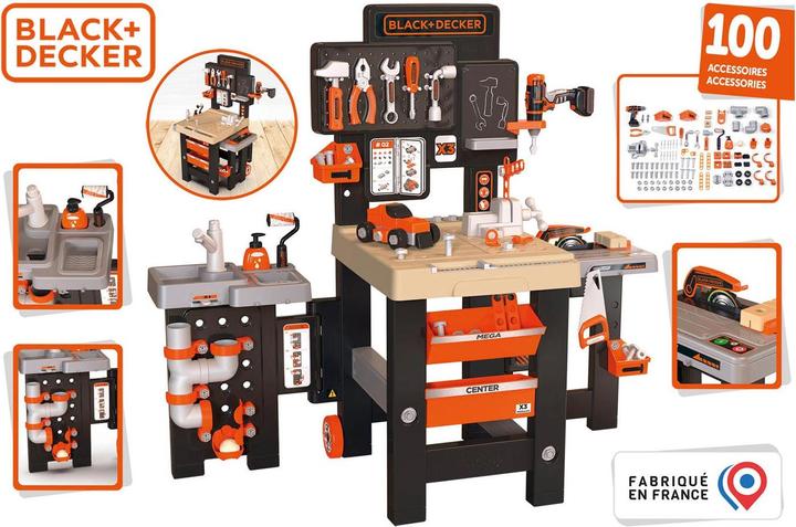 Productafbeelding Smoby Black+Decker Mega Werkbank Centrum 7600360726