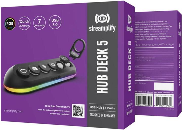 Immagine prodotto Streamplify Hub Deck 5 (USB-A, 5 Porti)