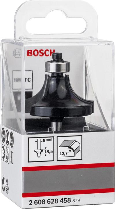 Immagine prodotto Bosch Professional Zubehör Fresa per arrotondare 6 mm. R1 12,7 mm. D 38,1 mm. L 18,6 mm. G 60 mm