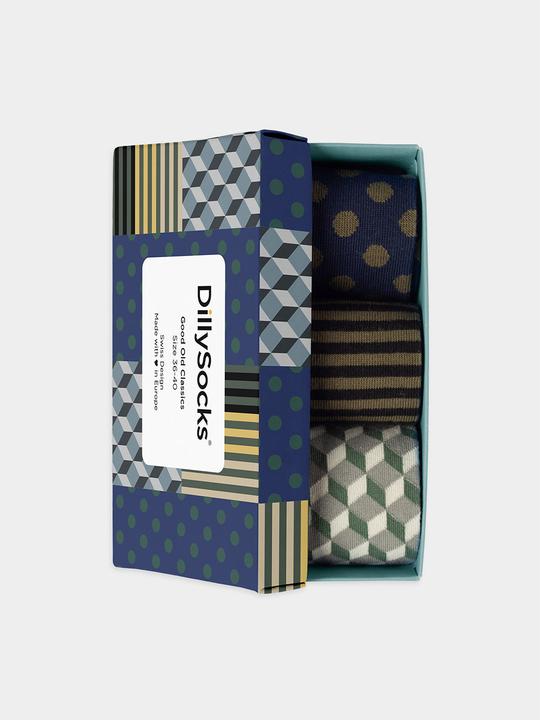 Immagine prodotto DillySocks Vecchi classici (confezione da 3, 36 - 40)