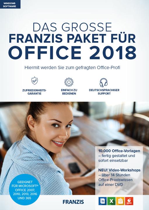 Actual product image Franzis The big package for Office 2018 (1 User, unlimited)