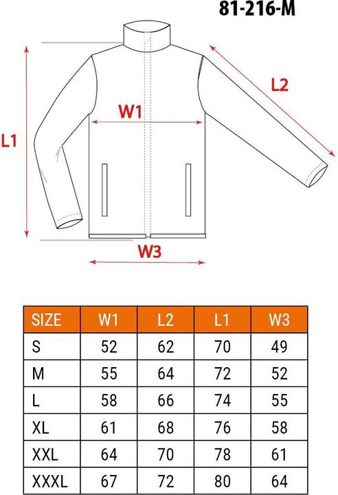 Nährwerte und Zutaten Neo Arbeits-Sweatshirt PREMIUM 62% Baumwolle 35% Polyester 3% Elasthan Grösse M (M)