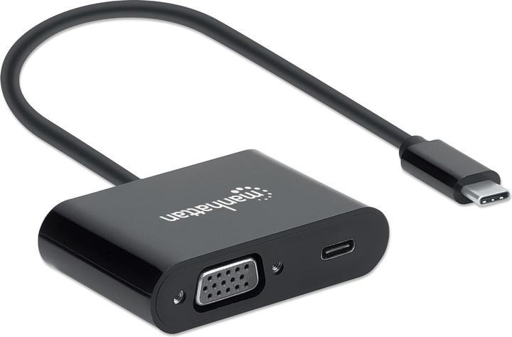 Produktbild Manhattan 1080p-Auflösung, Power Delivery-Port mit bis zu /20 V (VGA, USB Typ-C, 19.50 cm)