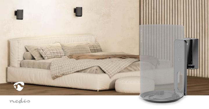Actual product image Nedis Speaker holder - Compatible with: Sonos Era100 - wall - 3 kg - swivel/tilt - tiltable (1 pcs., Wall installation, Tiltable, Rotatable)