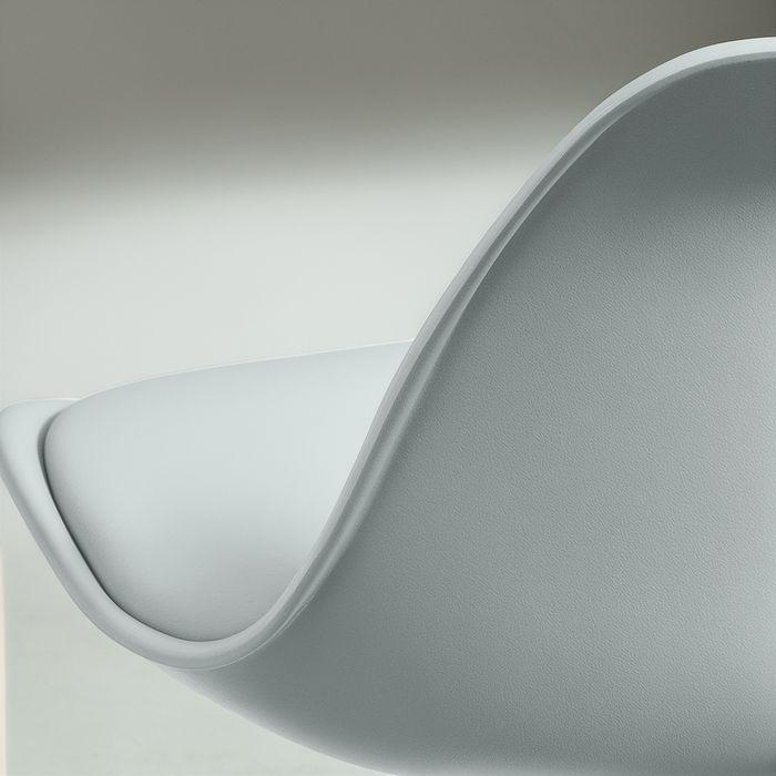 Produktbild Swisshandel24 Barhocker 2er Set, Gepolstert Barstuhl mit Stahlgestell, Lehne für Küche Grau