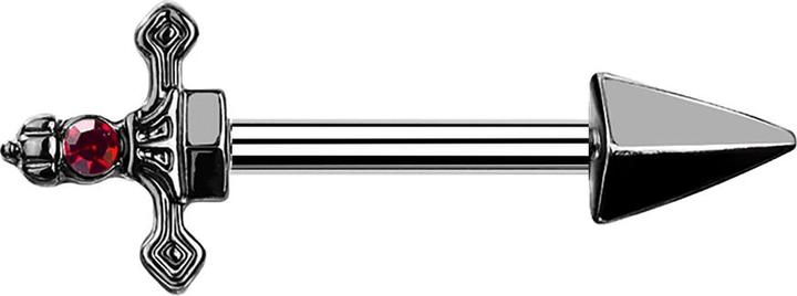 Produktbild Star Piercing Barbell schwarz Dolch (Messing, Chirurgenstahl 316L)