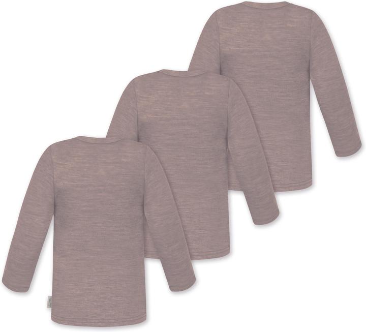 Produktbild Normani 3er Pack Baby Merino Longsleeve „Taupo" - 9467 (110, 116)