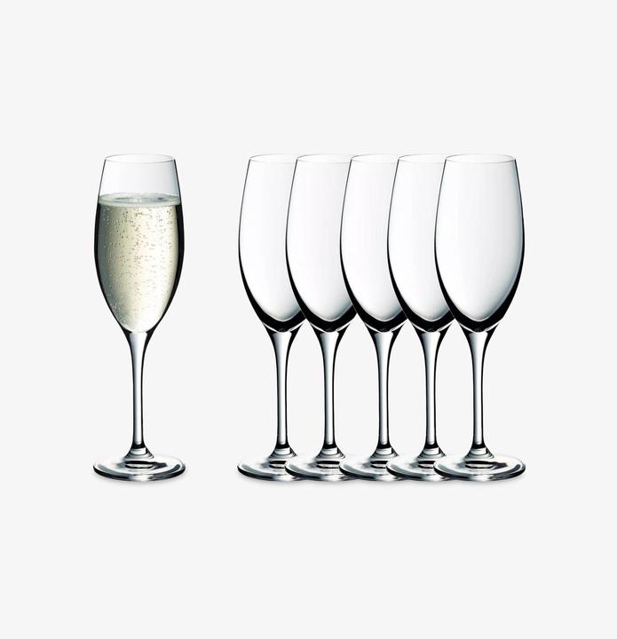 Actual product image WMF Easy Plus champagne glasses set of 6, 250ml, crystal glasses, dishwasher safe (25 cl, 6 Glasses, White wine glasses)