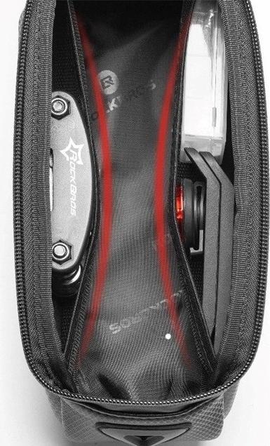 Produktbild Rockbros B68 armored bicycle bag with phone cover 1.5l - black (1.70 l, Gepäckträgertasche)