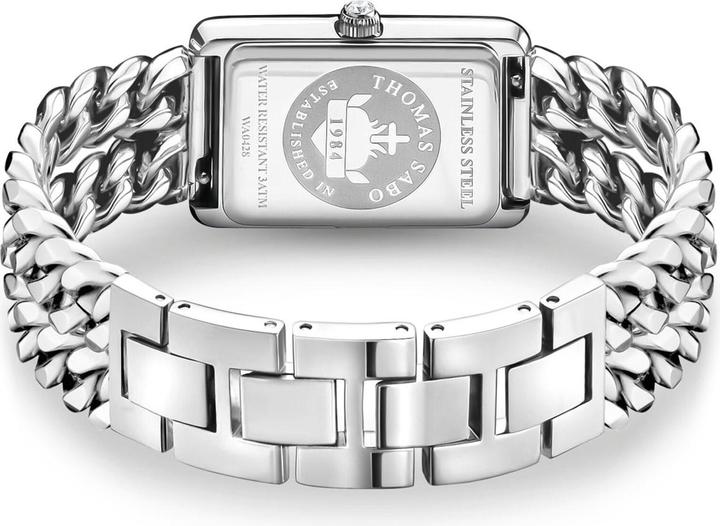 Produktbild Thomas Sabo Damenuhr rechteckig silberfarben (Analoguhr)