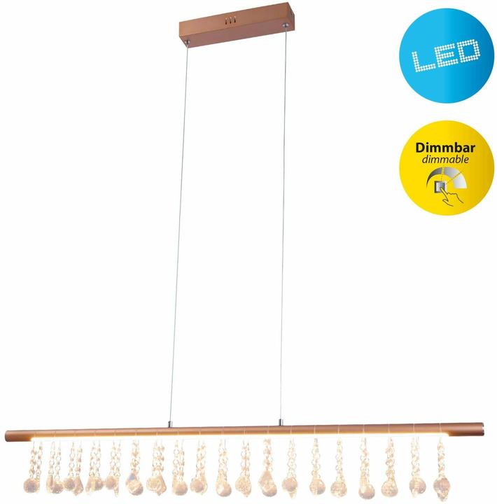 Produktbild Näve LED Pendelleuchte Nobilis l: ca. 100 cm - gold (2152 lm)