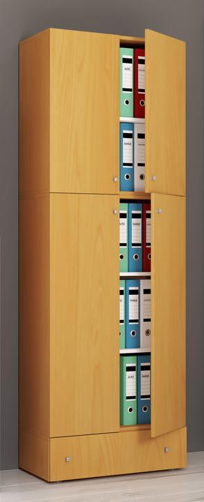 Image du produit VCM Armoire de bureau Armoire à dossiers Lona 5 tiroirs portes battantes (70 x 39 x 200 cm)