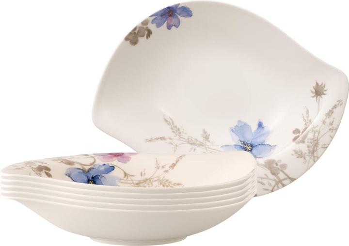 Villeroy & Boch Multipack Mariefleur Gris Serve & Salad Schale tief - 6 Stück (20.70 cm, 0.25 l, 6 x)