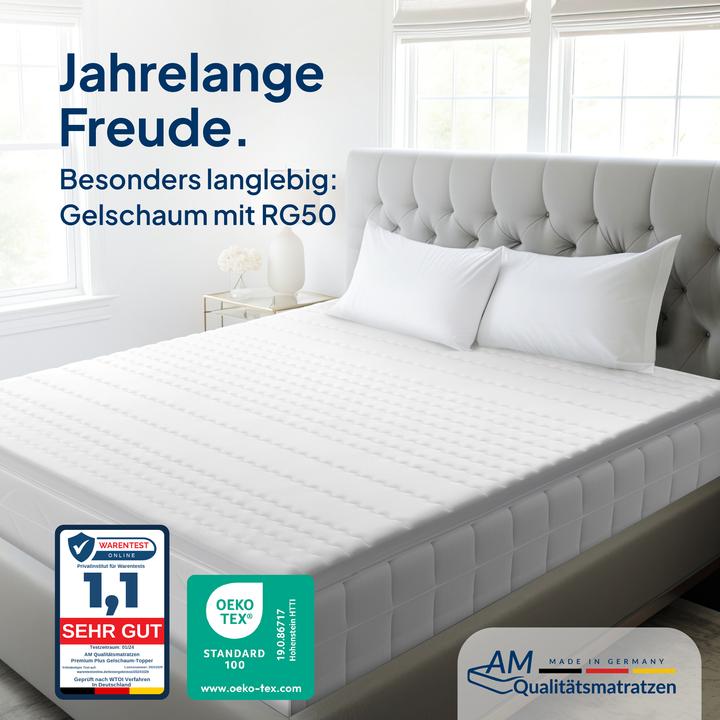 Produktbild AM Qualitätsmatratzen Premium Plus Gelschaum (200 x 220 cm)