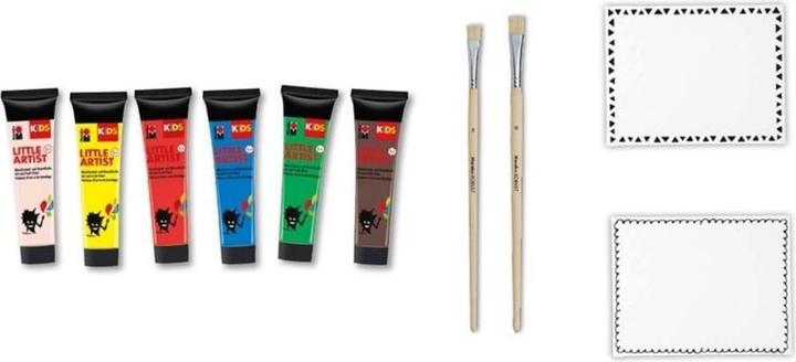 Produktbild Marabu Little Artist Art Box KiDS (Grün, Braun, Beige, Rot, Gelb, Blau, 36 ml)