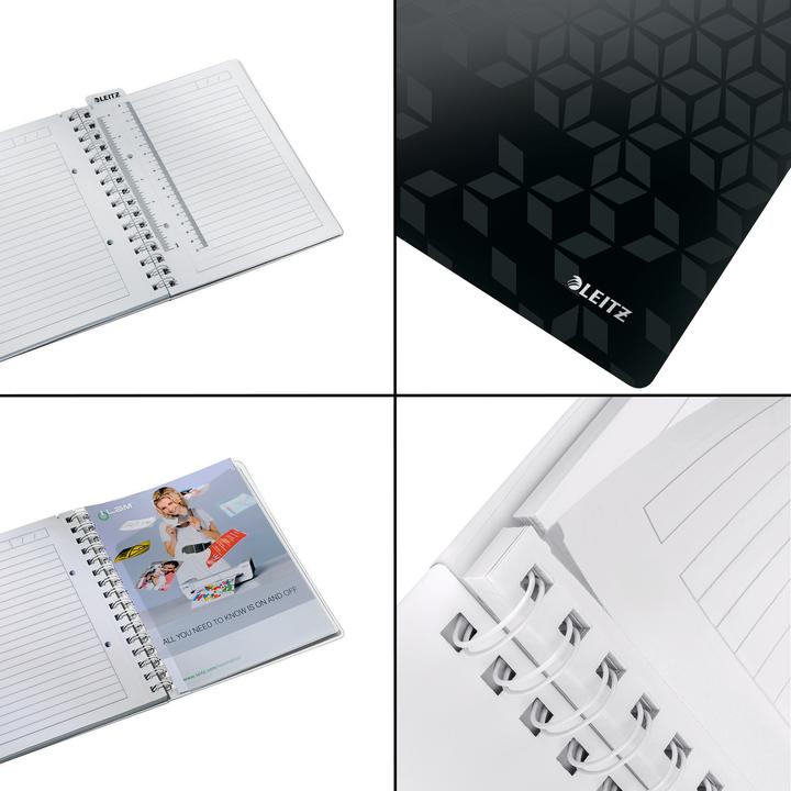 Produktbild Leitz WOW Collegeblock spiralgebunden mit PP-Einband (A5, Liniert, Harter Einband)