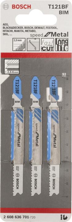 Actual product image Bosch Professional Zubehör Jigsaw blade T 121 BF, Speed
