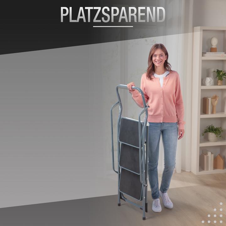Produktbild Aktivshop Sicherheitsleiter »3- oder 4-stufig« mit Handlauf (Gerüst, 46 cm)