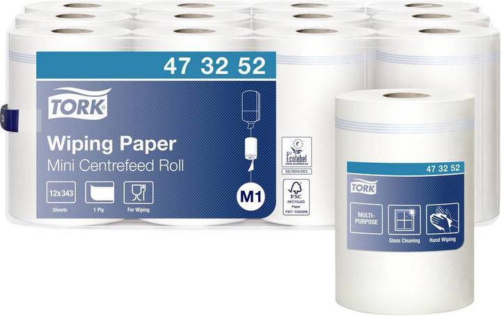 Produktbild Tork Mehrzweck-Papierwischtücher mit Innenabrollung in M1 (343 x)