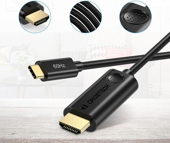 Produktbild Choetech USB C — HDMI (Typ A) (1.80 m, HDMI)
