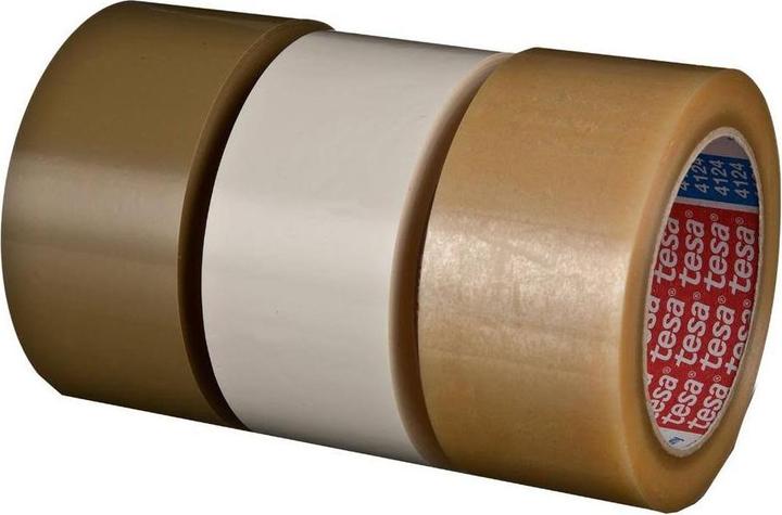 Actual product image tesa tesapack ULTRA STRONG Parcel Tape - PVC packing tape for tight packing and secure bundling (50 mm)