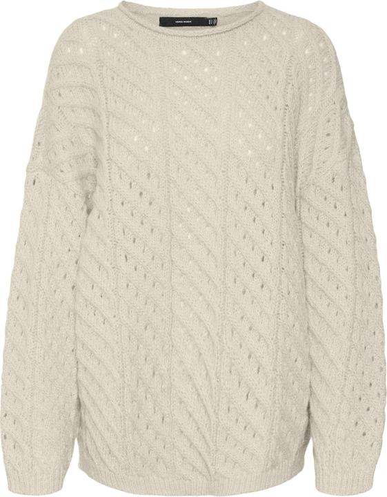 Vero Moda Rundhals Voluminöser Armschnitt Pullover Strickpullover