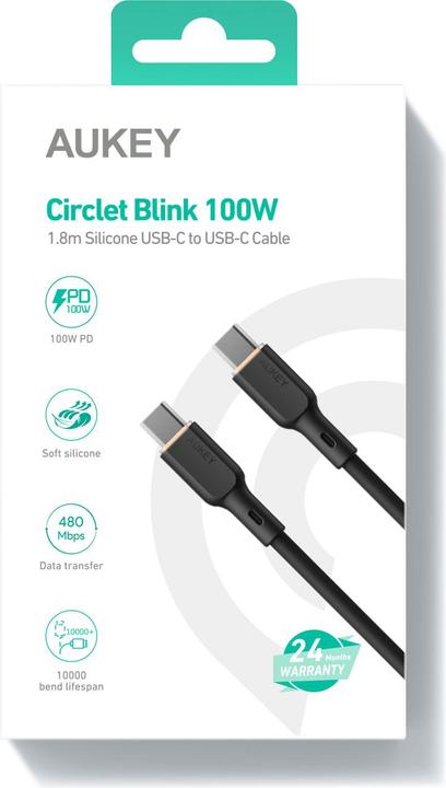 Produktbild Aukey USB C – USB C (1.80 m, USB 3.2 Gen 1)