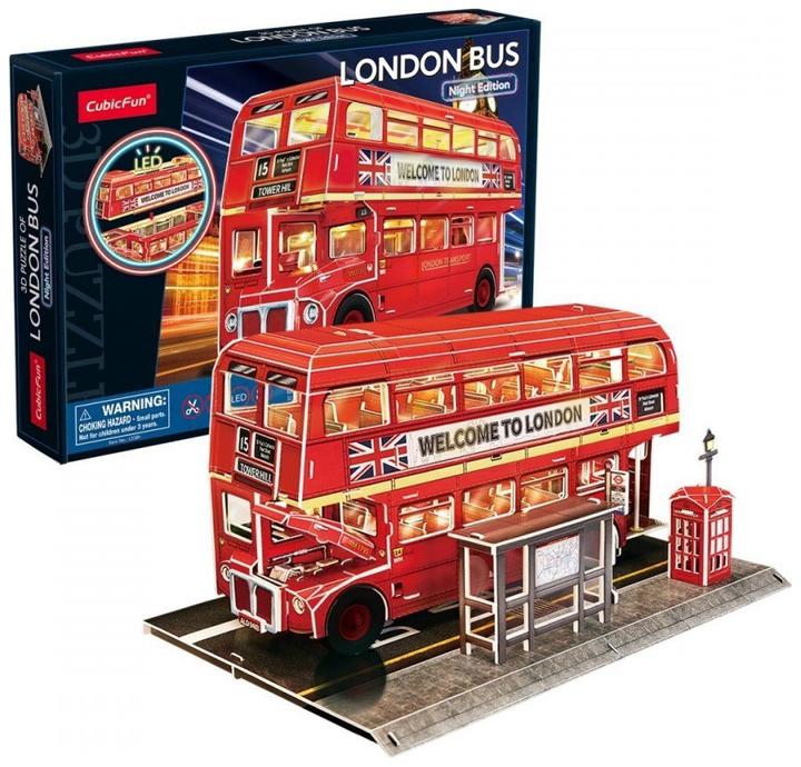 Actual product image Dante 3D Puzzle London Bus L538H Cubic Fun (161 pieces)