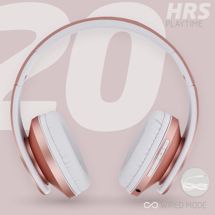 Produktbild PowerLocus Wireless Headphones P2 (rose gold) (20 h, Kabellos)