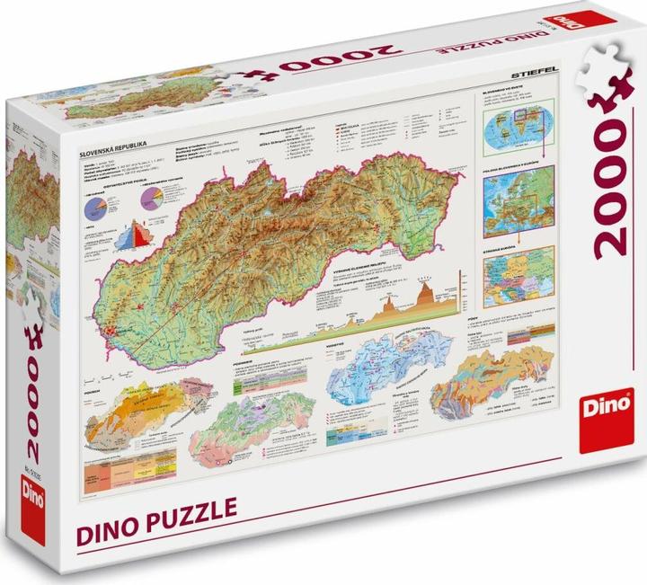 Actual product image Dino Puzzle map of the Slovak Republic 2000 pieces (2000 pieces)