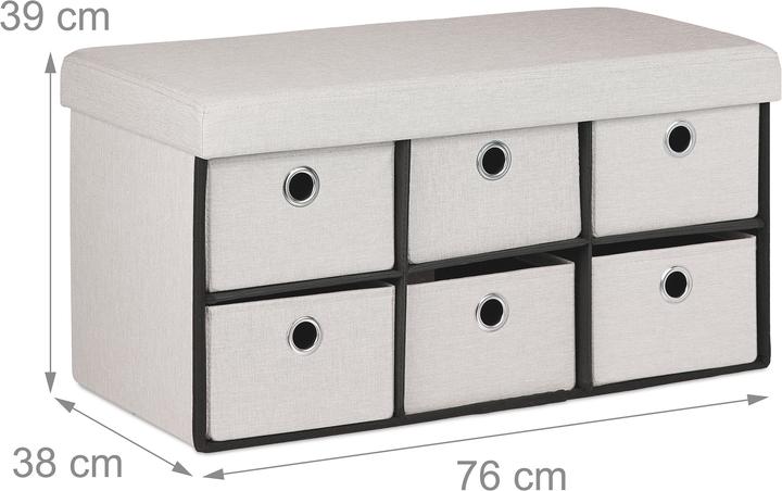 Produktbild Relaxdays Sitzbank (76 cm)