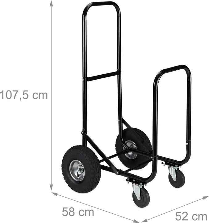 Produktbild Relaxdays Kaminholzwagen (52 x 58 x 107.5 cm)