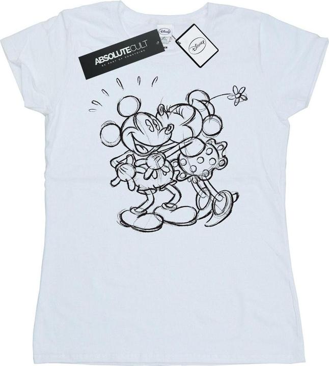 Disney Mickey And Minnie Mouse Kiss Sketch TShirt