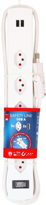 Actual product image Max Hauri Safety-Line (5 x, Type 13, USB-A, 2 m)