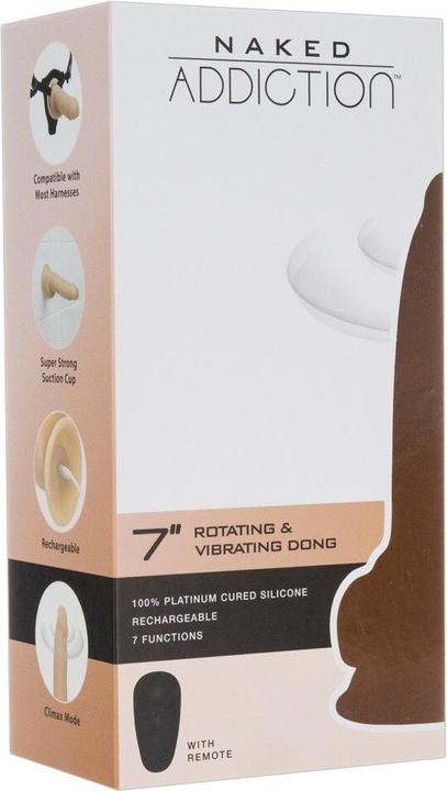 Produktbild Naked Addiction Realistischer rotierender Dildo mit Fernbedienung 23 cm