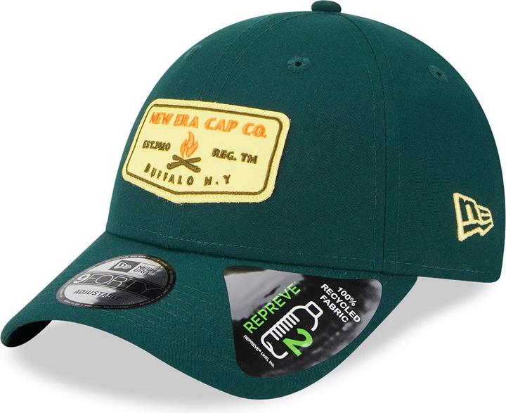 New Era 9Forty Strapback Cap - Heritage Brand Patch Forest