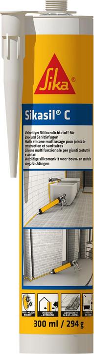 Actual product image Sika Sikasil-C (0.37 kg, White, 300 ml)