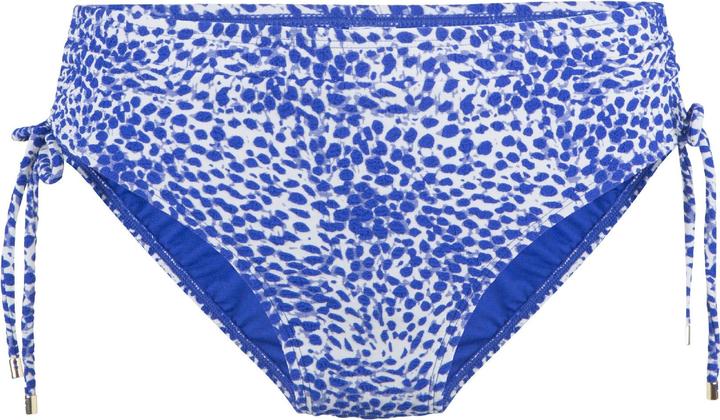 Blue and white print