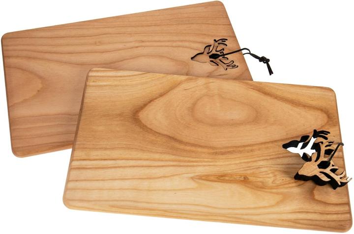 Produktbild La Mia! Schneidebrett - Kirsche geölt - 30 x 18 x 1,5 cm -verschiedene an Lederband Motive -FSC