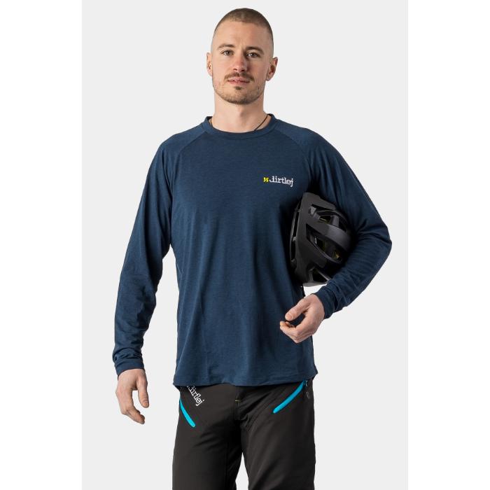 Immagine prodotto dirtlej Maglia a maniche lunghe Mountee drirelease® Merino, blu, L (L)