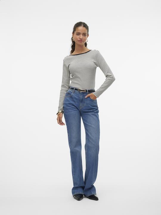 Actual product image Vero Moda Vmchloe Stripe Ls 2way Short Top Go Noos (L)