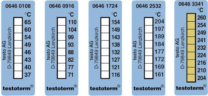 Immagine prodotto Testo Striscia di misurazione della temperatura Striscia di misurazione della temperatura 50 x 18 mm