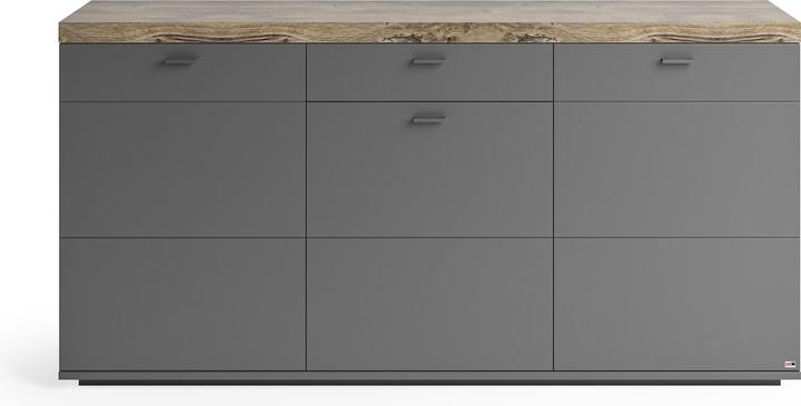 Actual product image Set One by Musterring Set One Lancaster TYPE 55 Sideboard dismantled Grey Antracite/Oak Ribbeck Cognac