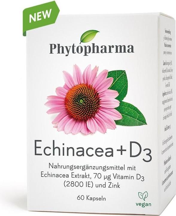 Phytopharma Echinacea + Vitamin D3 (60 Stück, Kapseln, 63 g)