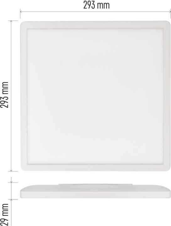 Produktbild Emos LED-Anbauleuchte FLORI quadrat, weiss, 18W, neutralweiss (1800 lm)