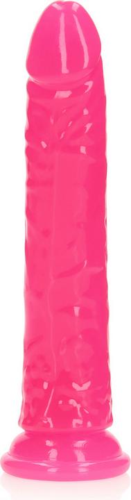 Actual product image RealRock Slim Realistic Dildo with Suction Cup - Glow in the Dark - 9" / 22,5 cm