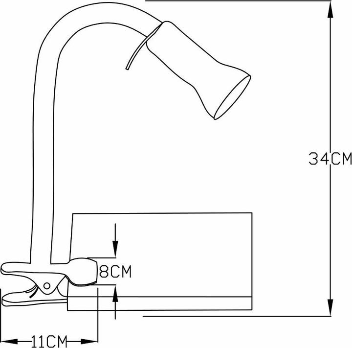 Actual product image Brilliant Clamp lamp Flex (E14)