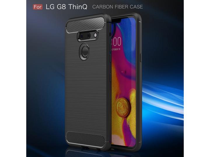 Produktbild Screenguard LG G8 ThinQ Hülle Carbon Brushed Soft TPU (LG G8 ThinQ)