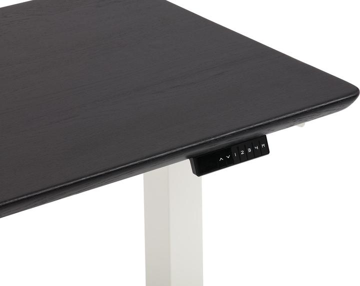 Actual product image Oakywood Standing Desk wooden table with height adjustment - solid wood - Black / 160x80 / White - (160 x 80 cm)